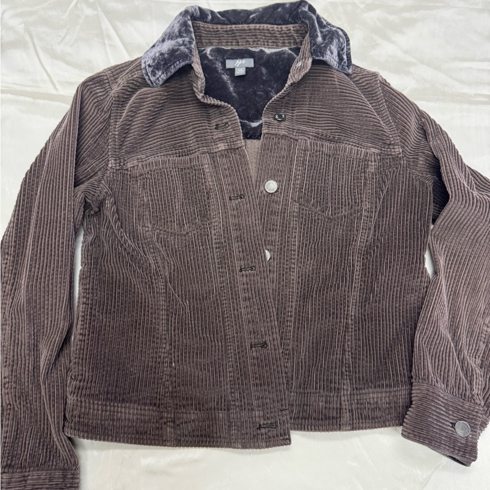 J. Jill Brown Corduroy Jean Jacket